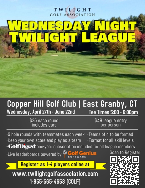 Copper Hill Golf Club Wednesdays Spring 2022